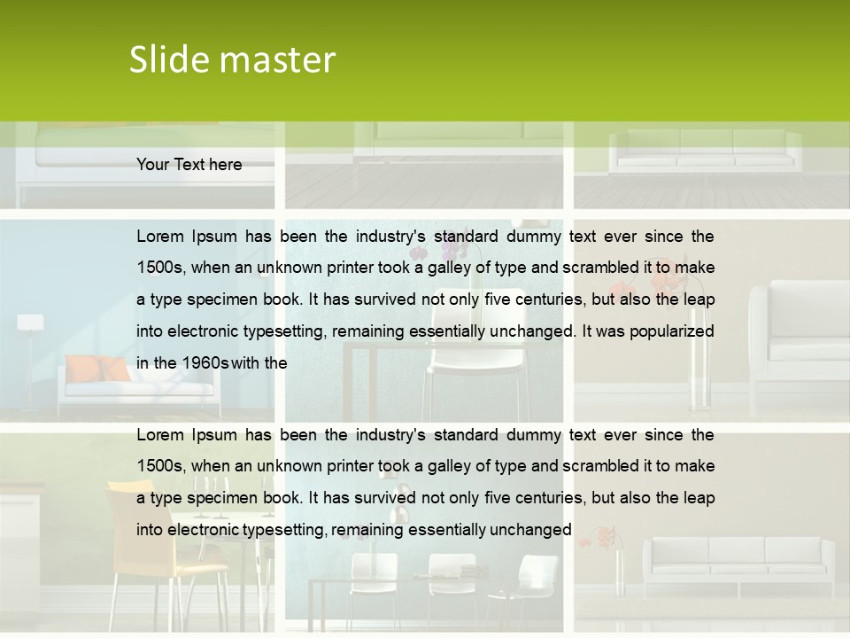 Wohnung Zimmerpflanze Stein PowerPoint Template