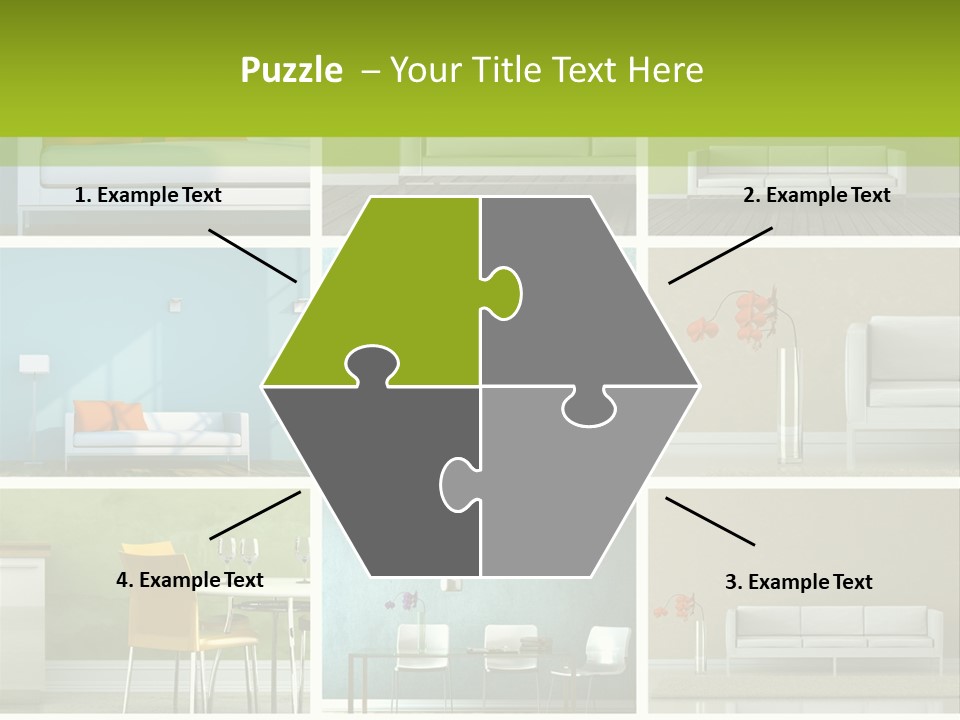 Wohnung Zimmerpflanze Stein PowerPoint Template