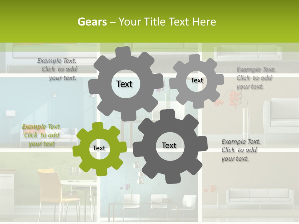 Wohnung Zimmerpflanze Stein PowerPoint Template