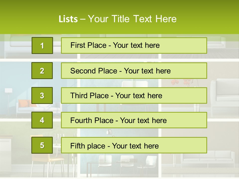 Wohnung Zimmerpflanze Stein PowerPoint Template