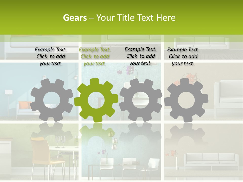 Wohnung Zimmerpflanze Stein PowerPoint Template