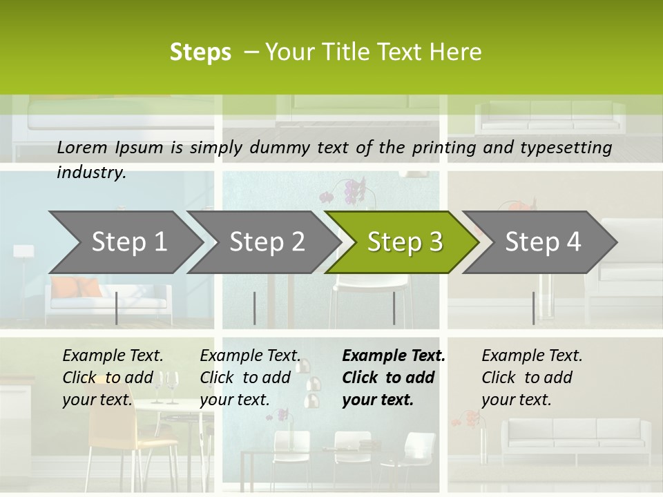 Wohnung Zimmerpflanze Stein PowerPoint Template