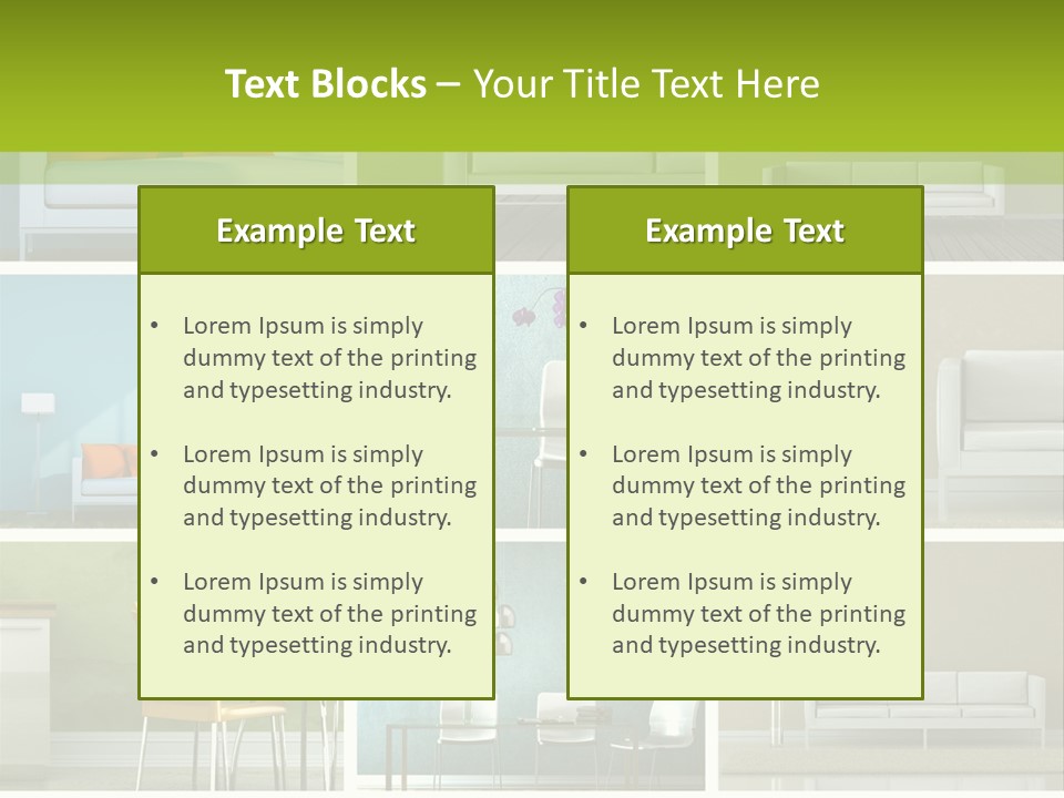 Wohnung Zimmerpflanze Stein PowerPoint Template