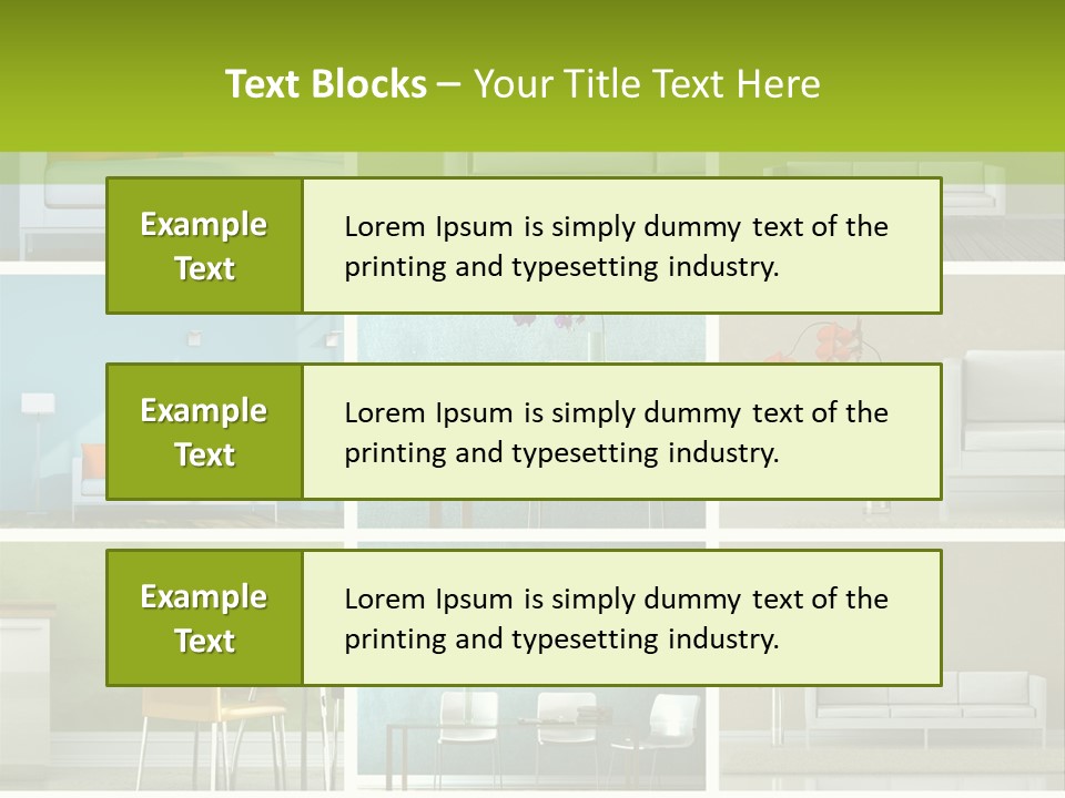Wohnung Zimmerpflanze Stein PowerPoint Template