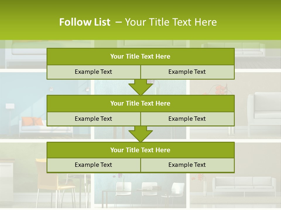 Wohnung Zimmerpflanze Stein PowerPoint Template