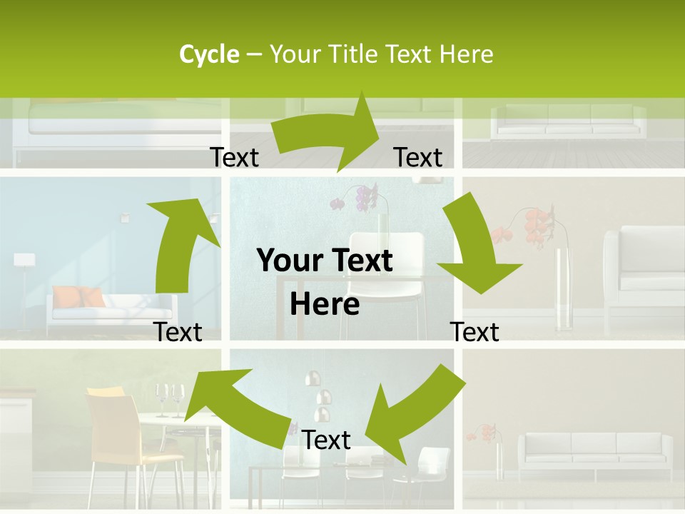 Wohnung Zimmerpflanze Stein PowerPoint Template