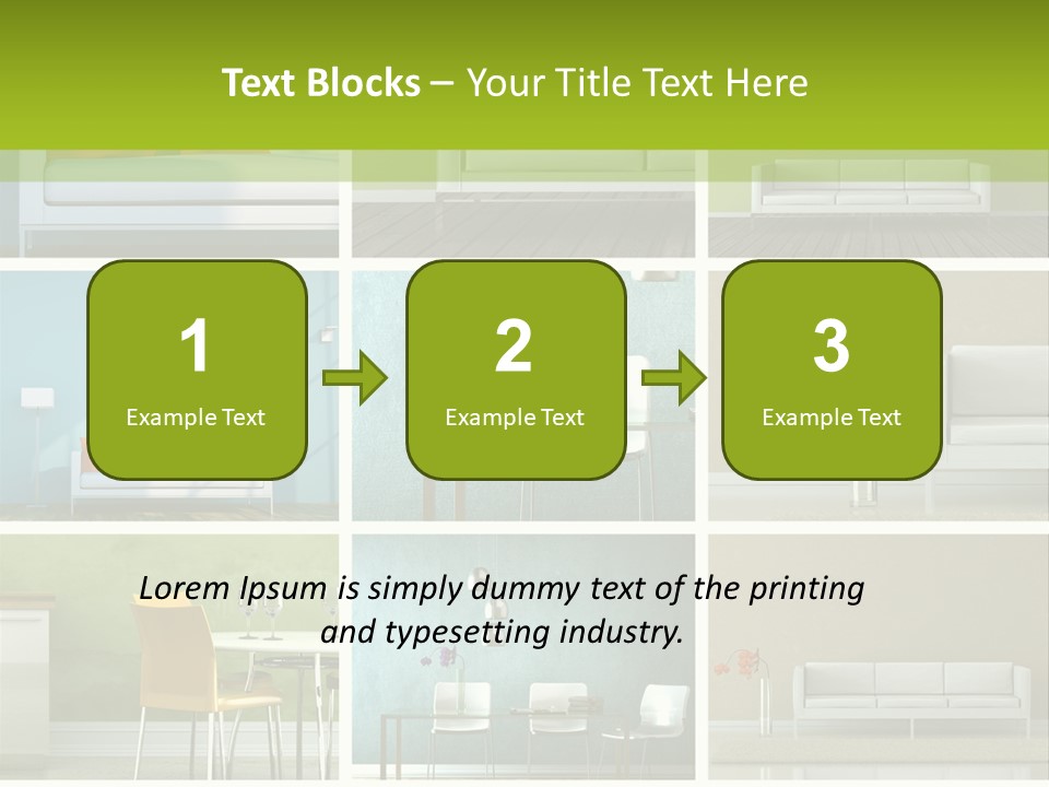 Wohnung Zimmerpflanze Stein PowerPoint Template