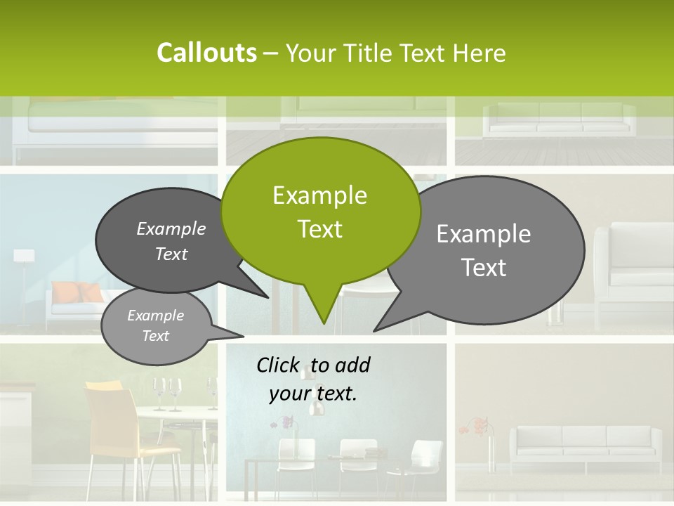 Wohnung Zimmerpflanze Stein PowerPoint Template