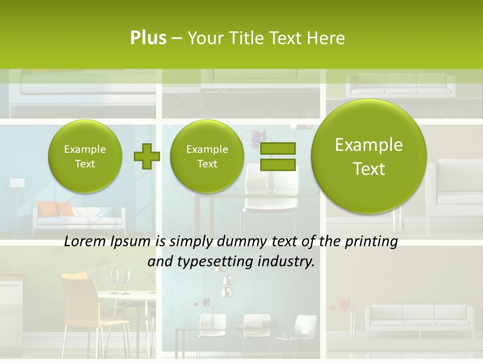 Wohnung Zimmerpflanze Stein PowerPoint Template