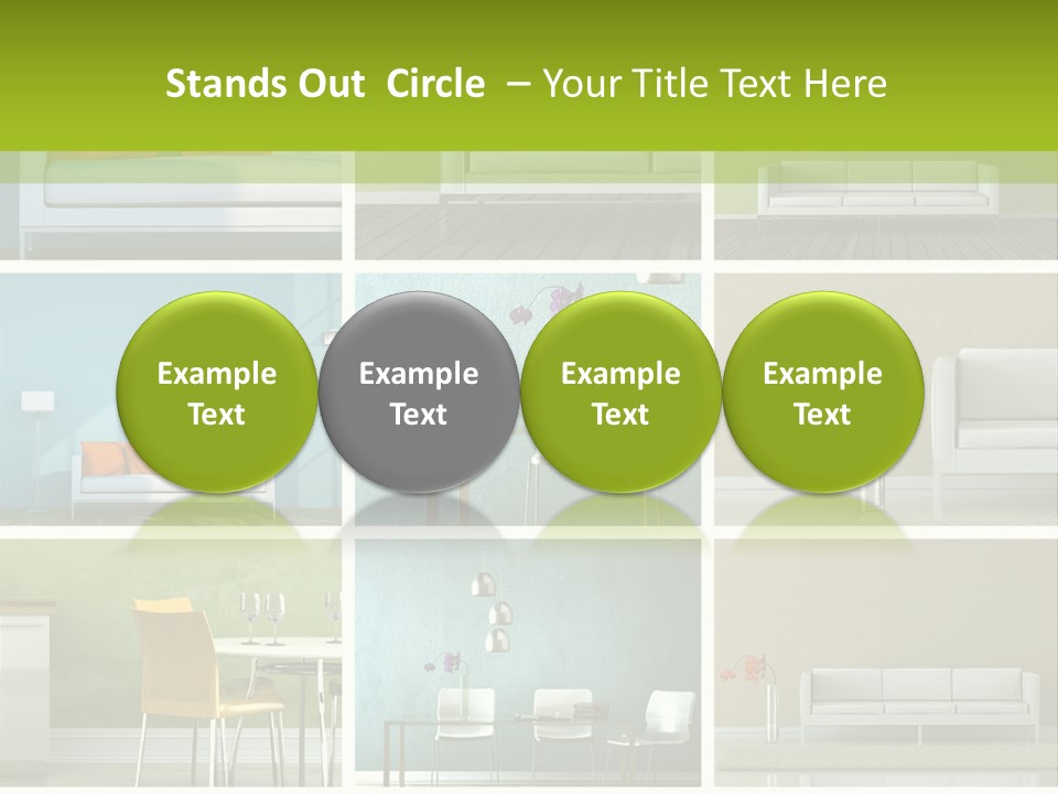 Wohnung Zimmerpflanze Stein PowerPoint Template