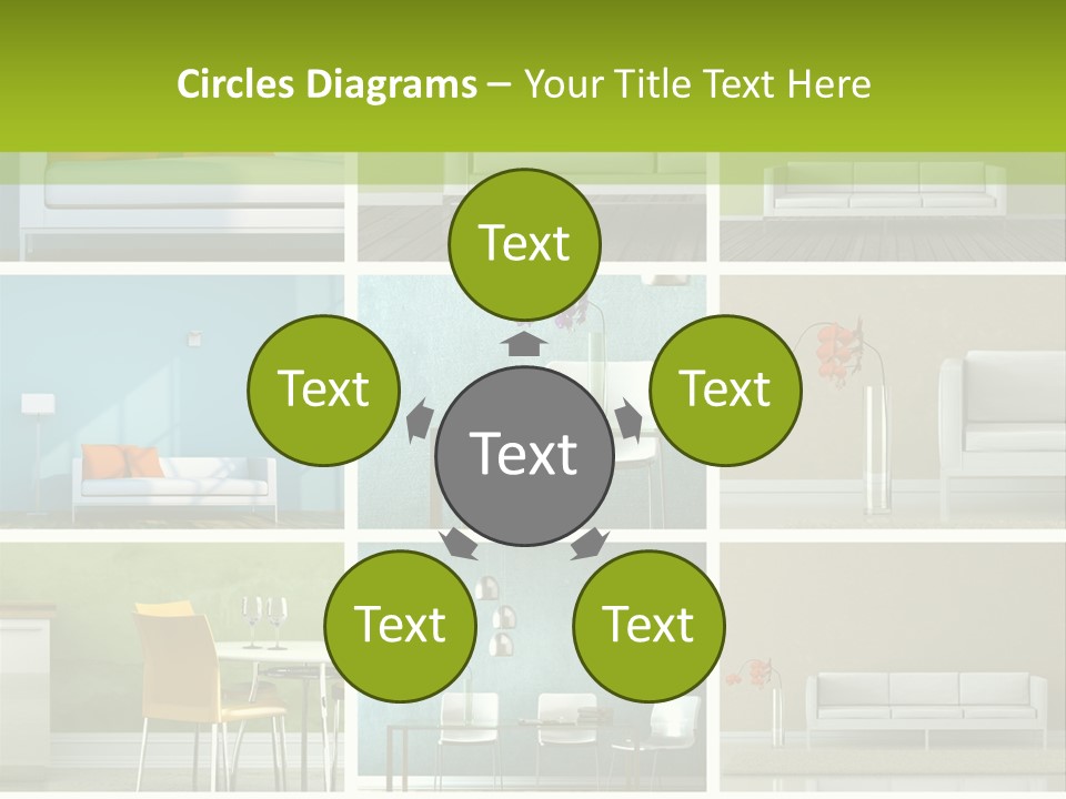 Wohnung Zimmerpflanze Stein PowerPoint Template