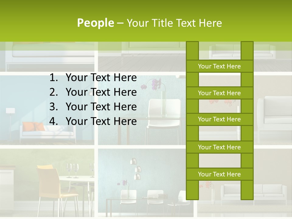 Wohnung Zimmerpflanze Stein PowerPoint Template