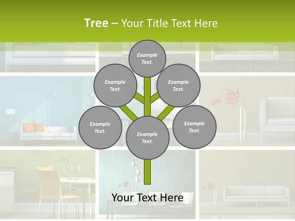 Wohnung Zimmerpflanze Stein PowerPoint Template