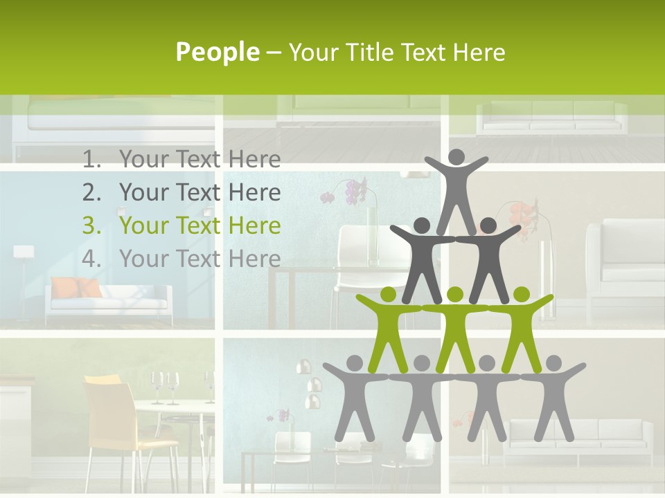 Wohnung Zimmerpflanze Stein PowerPoint Template