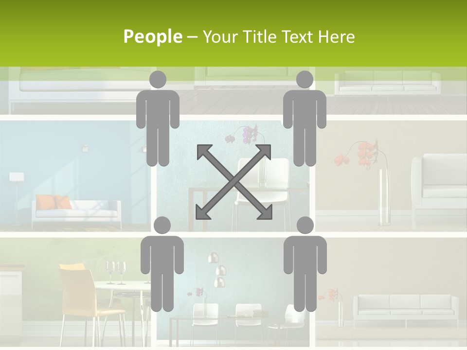 Wohnung Zimmerpflanze Stein PowerPoint Template