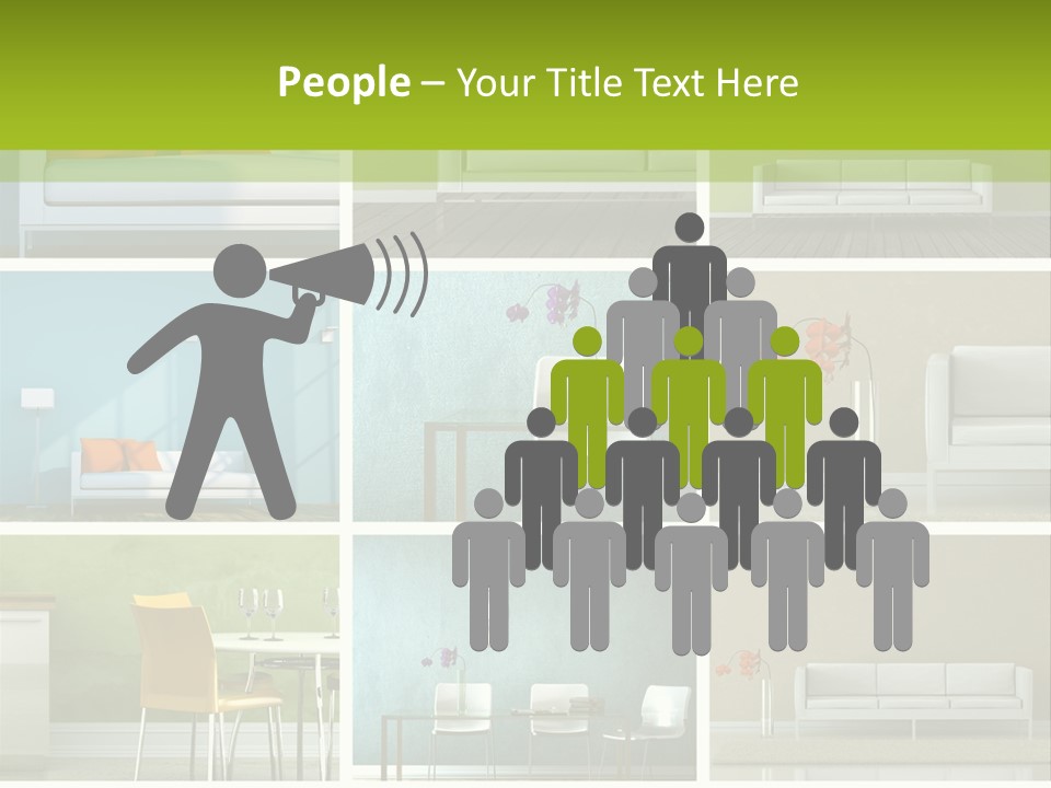 Wohnung Zimmerpflanze Stein PowerPoint Template