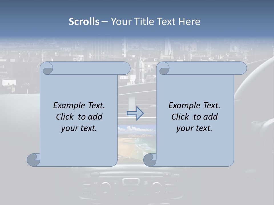 Palazzo Direzione Orizzontale PowerPoint Template