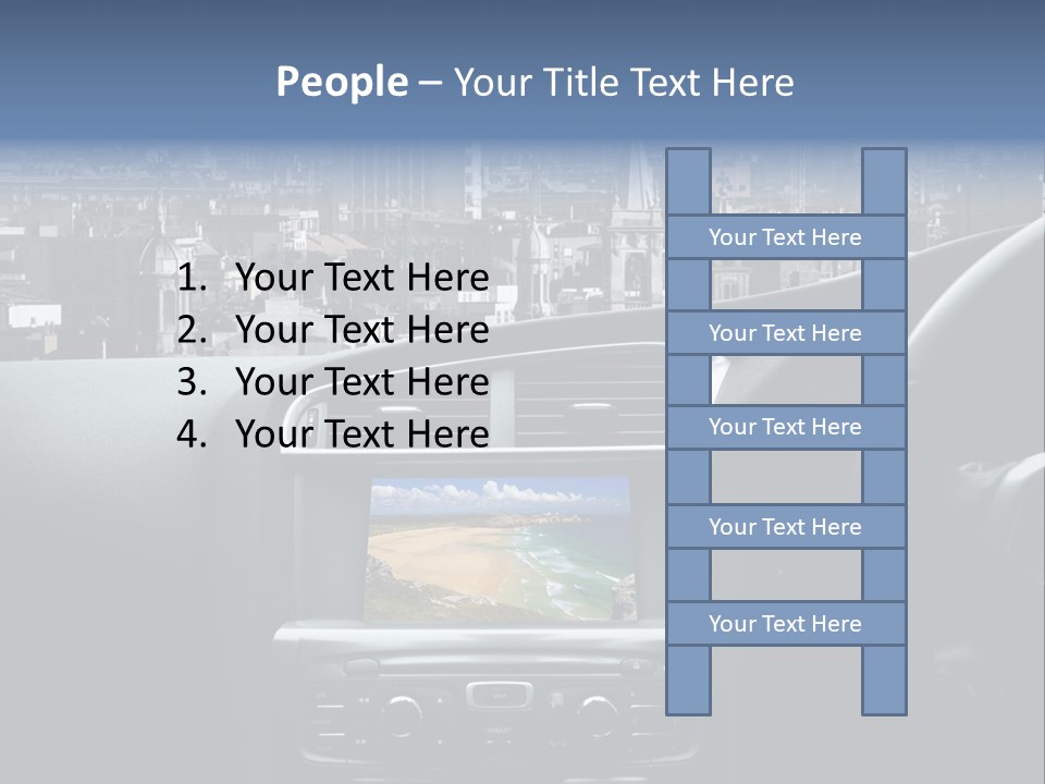 Palazzo Direzione Orizzontale PowerPoint Template