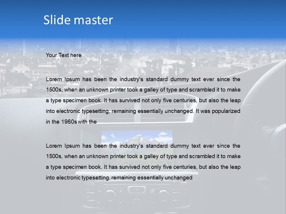 Immaginazione Auto Monti PowerPoint Template