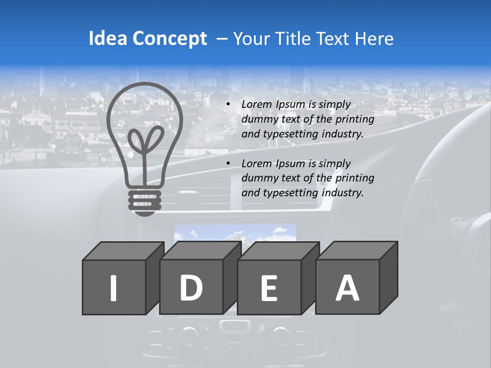 Immaginazione Auto Monti PowerPoint Template