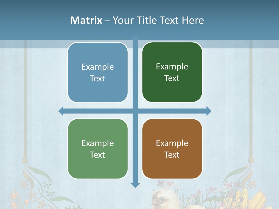Niebieski Wiosna Fantasy PowerPoint Template