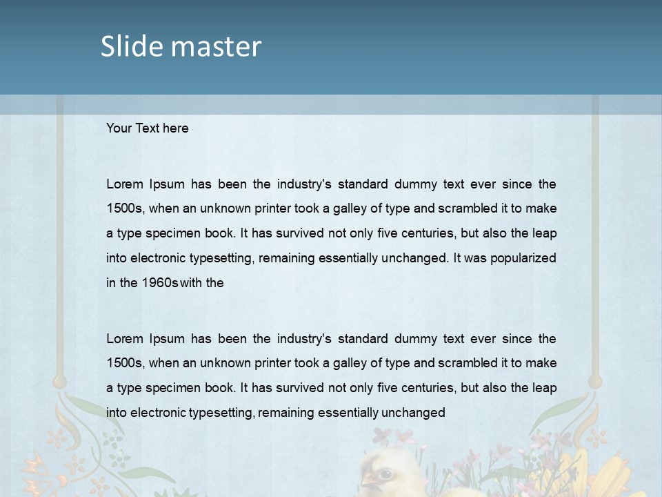 Niebieski Wiosna Fantasy PowerPoint Template