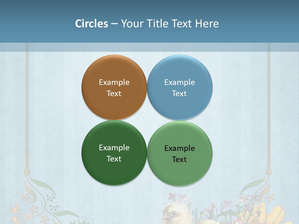 Niebieski Wiosna Fantasy PowerPoint Template