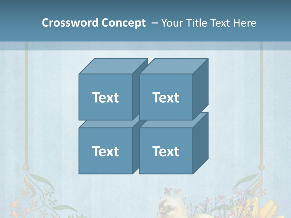 Niebieski Wiosna Fantasy PowerPoint Template