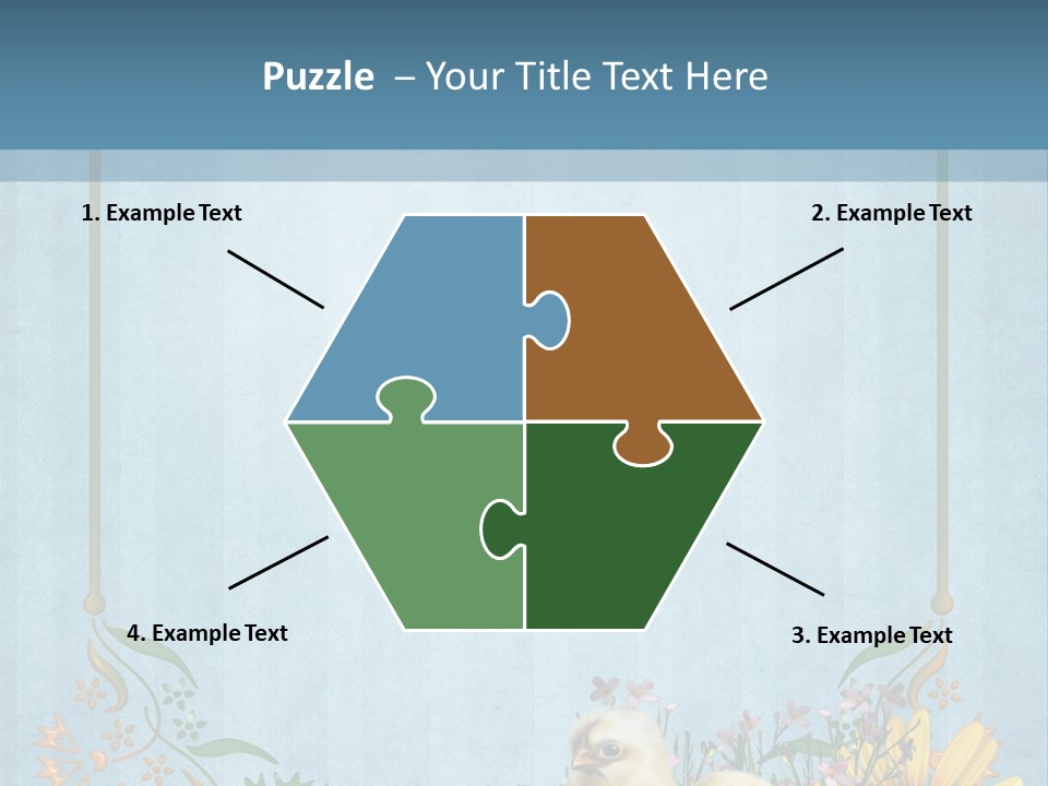 Niebieski Wiosna Fantasy PowerPoint Template
