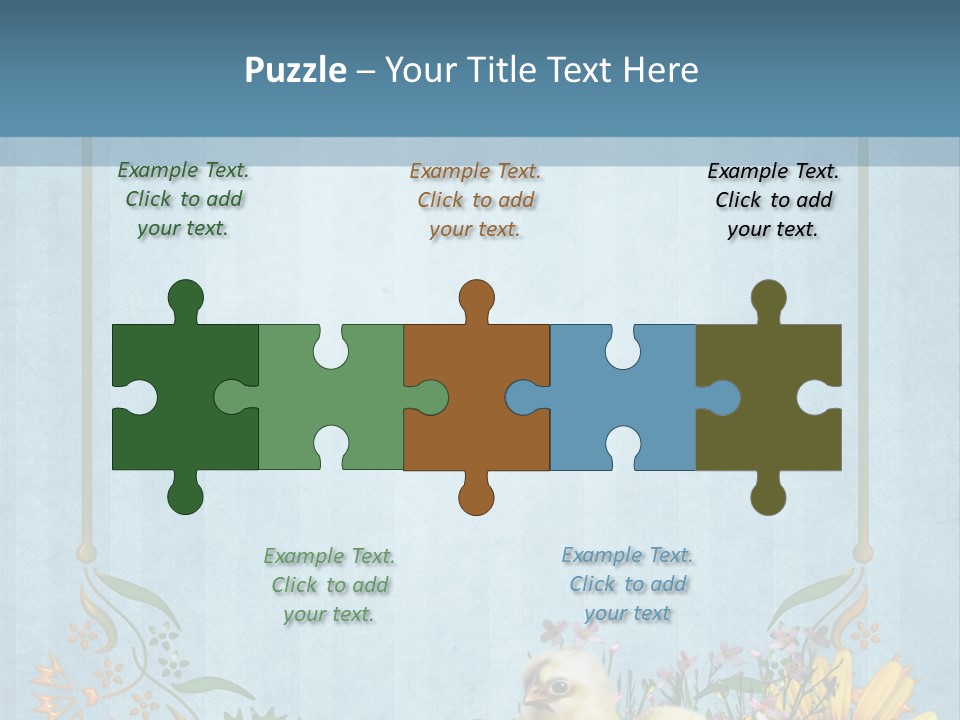 Niebieski Wiosna Fantasy PowerPoint Template