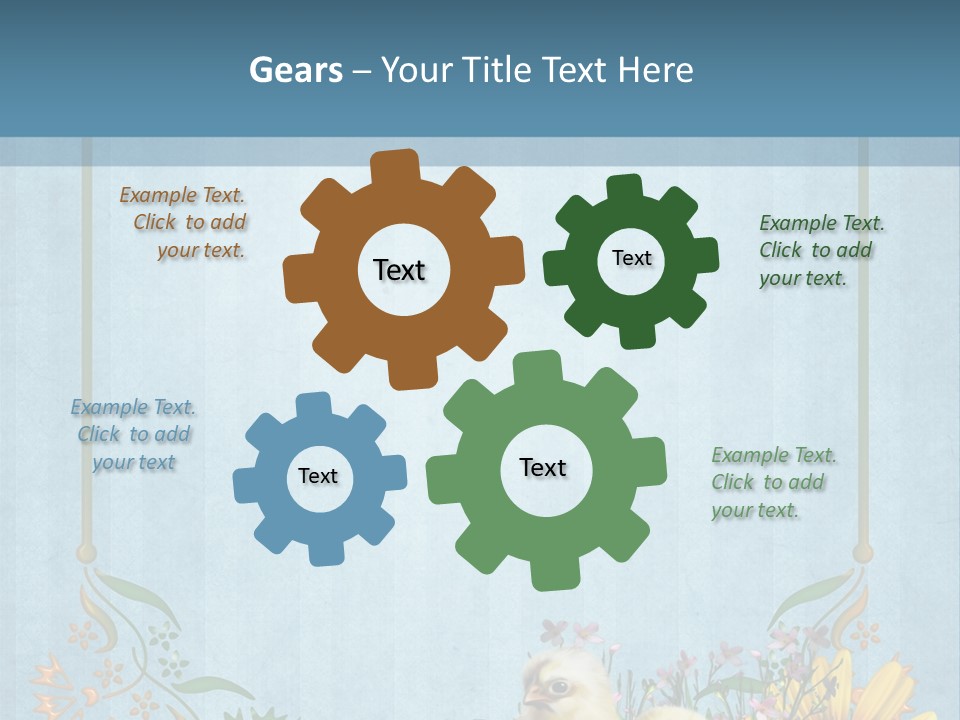 Niebieski Wiosna Fantasy PowerPoint Template