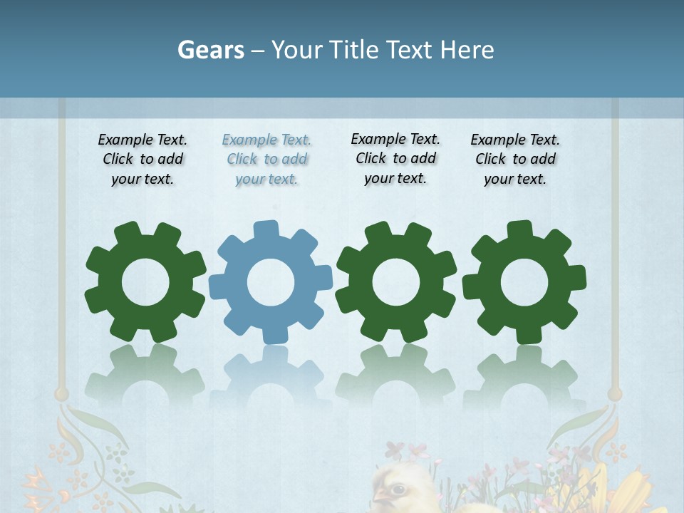 Niebieski Wiosna Fantasy PowerPoint Template