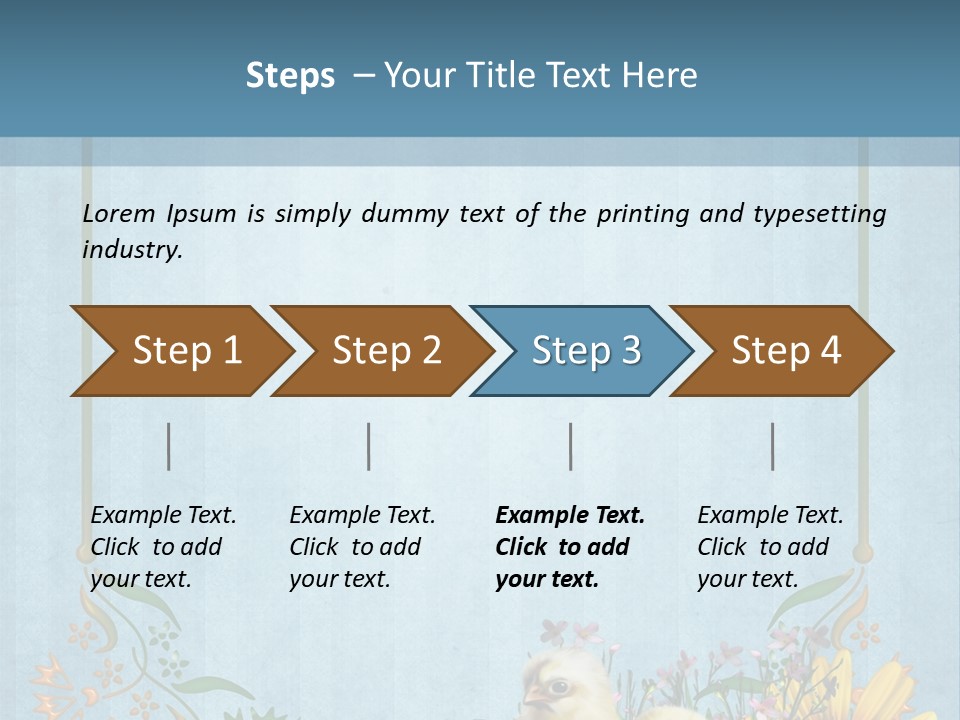 Niebieski Wiosna Fantasy PowerPoint Template