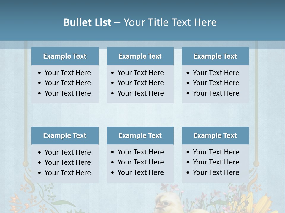 Niebieski Wiosna Fantasy PowerPoint Template