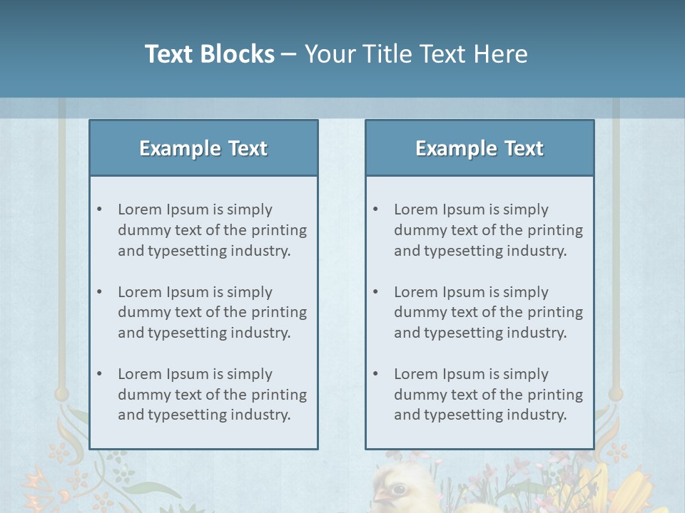 Niebieski Wiosna Fantasy PowerPoint Template