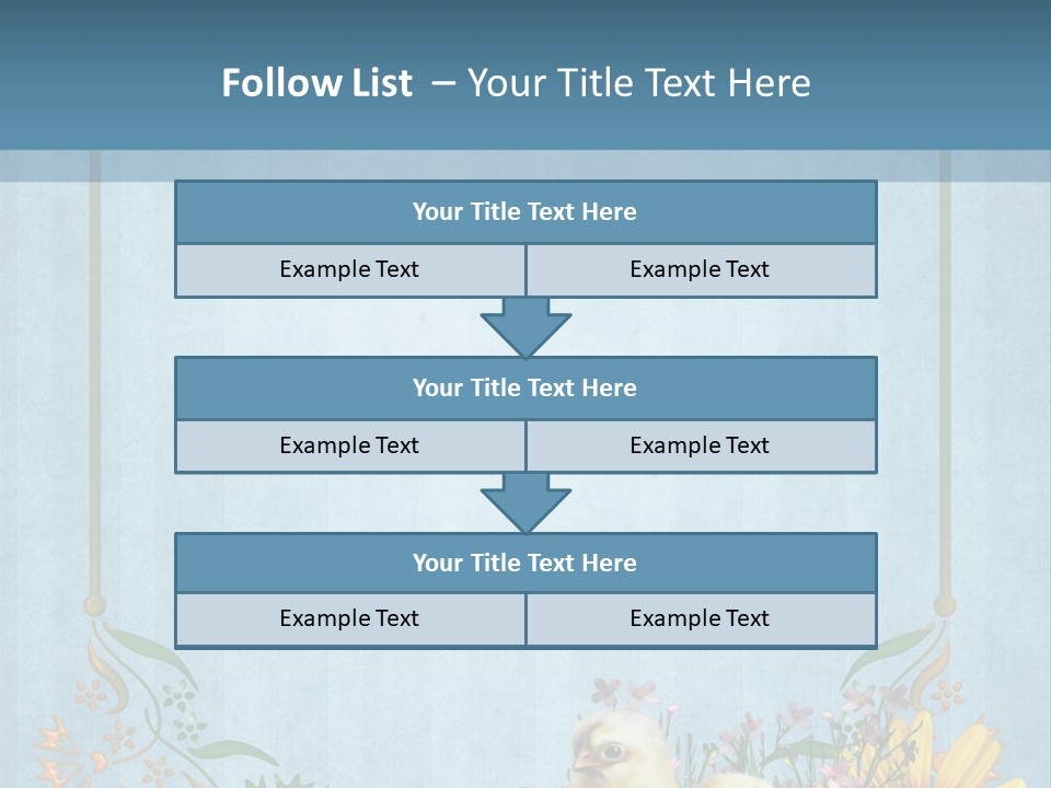 Niebieski Wiosna Fantasy PowerPoint Template