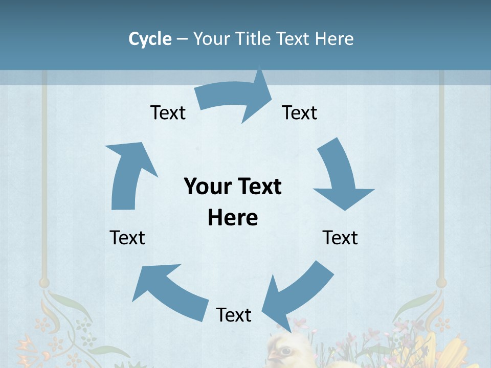 Niebieski Wiosna Fantasy PowerPoint Template