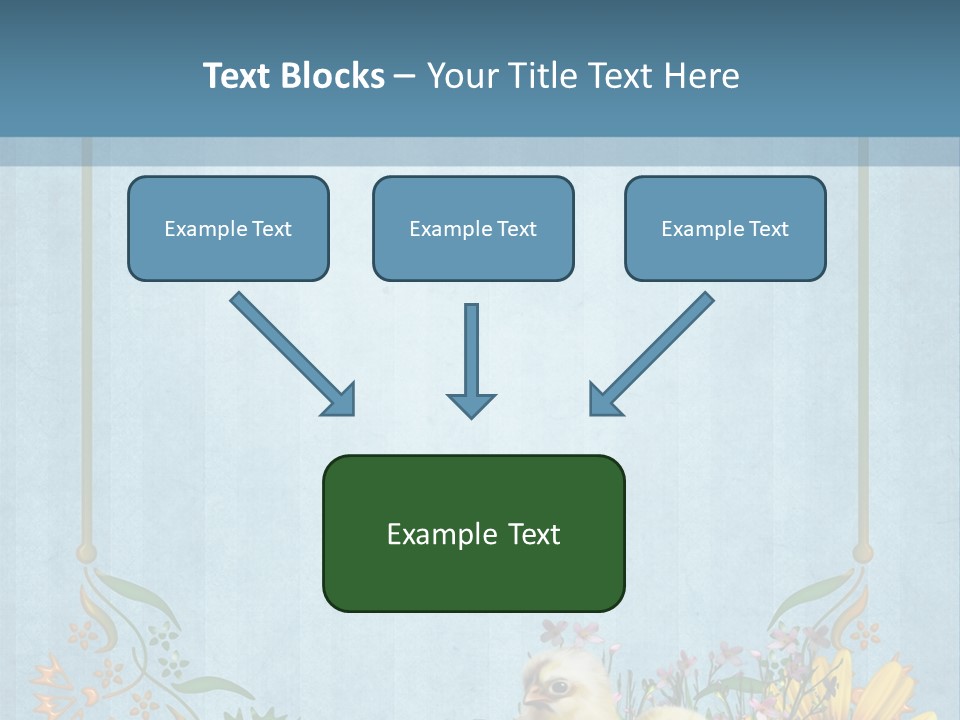 Niebieski Wiosna Fantasy PowerPoint Template