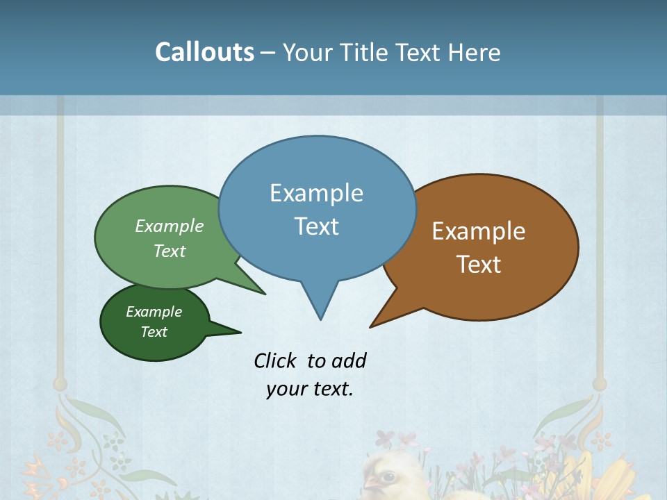 Niebieski Wiosna Fantasy PowerPoint Template