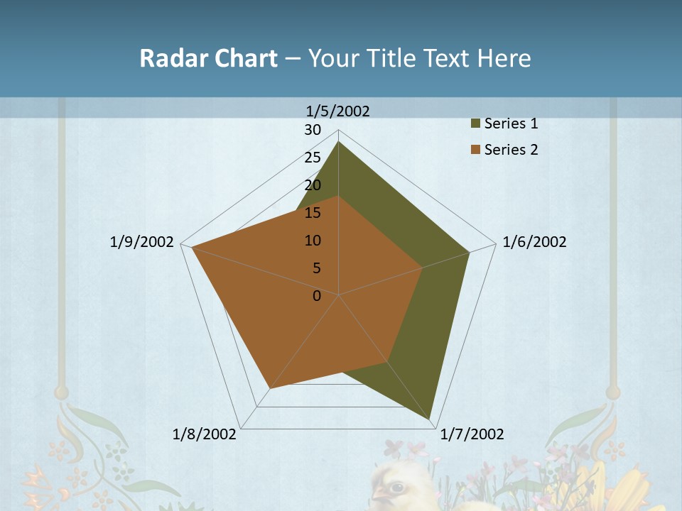Niebieski Wiosna Fantasy PowerPoint Template