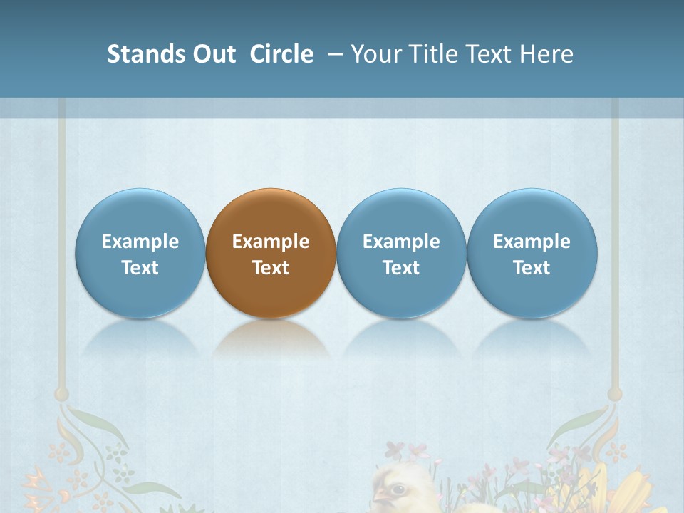 Niebieski Wiosna Fantasy PowerPoint Template