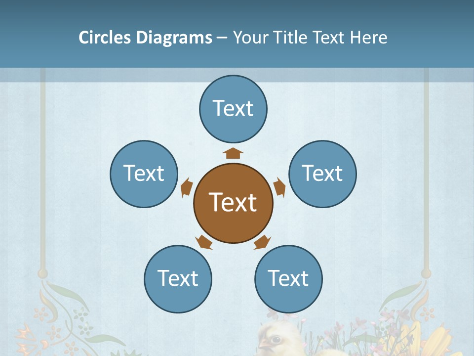 Niebieski Wiosna Fantasy PowerPoint Template