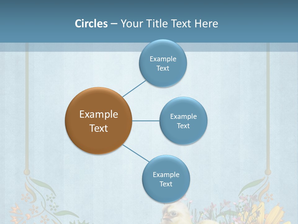 Niebieski Wiosna Fantasy PowerPoint Template