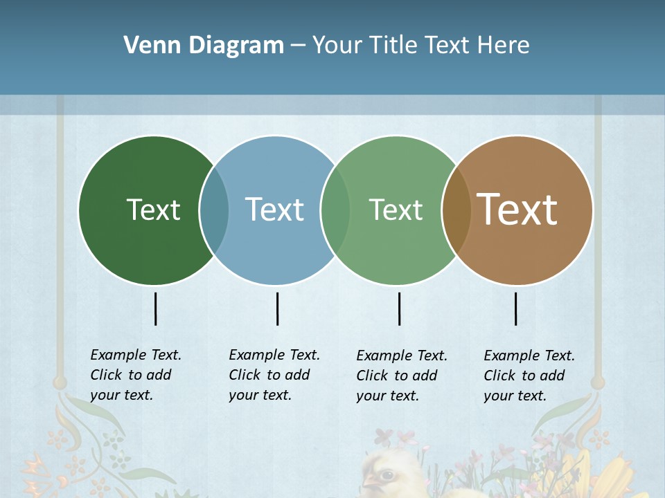 Niebieski Wiosna Fantasy PowerPoint Template