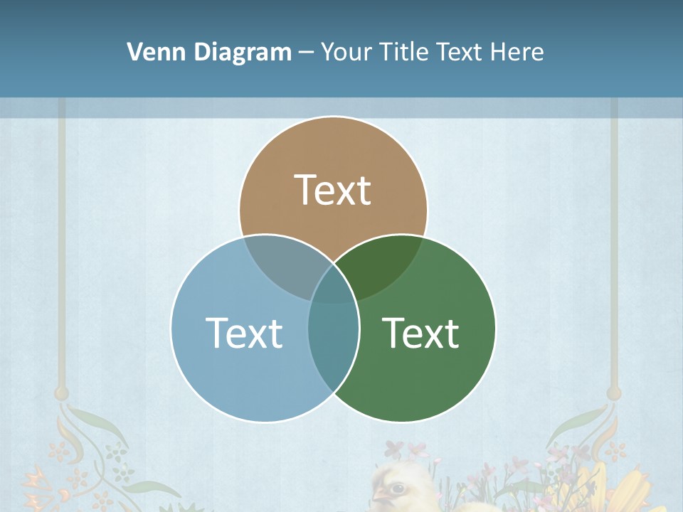 Niebieski Wiosna Fantasy PowerPoint Template