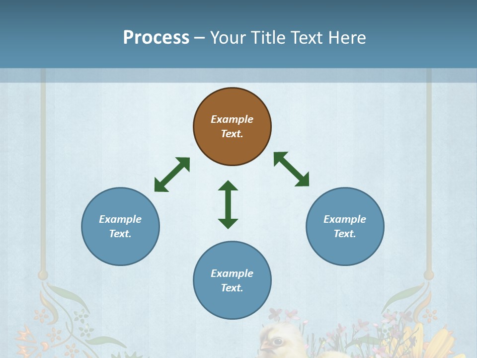 Niebieski Wiosna Fantasy PowerPoint Template