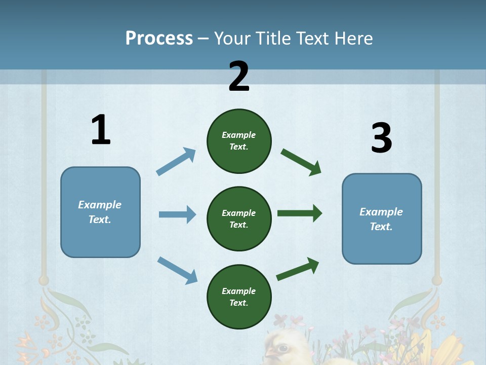Niebieski Wiosna Fantasy PowerPoint Template
