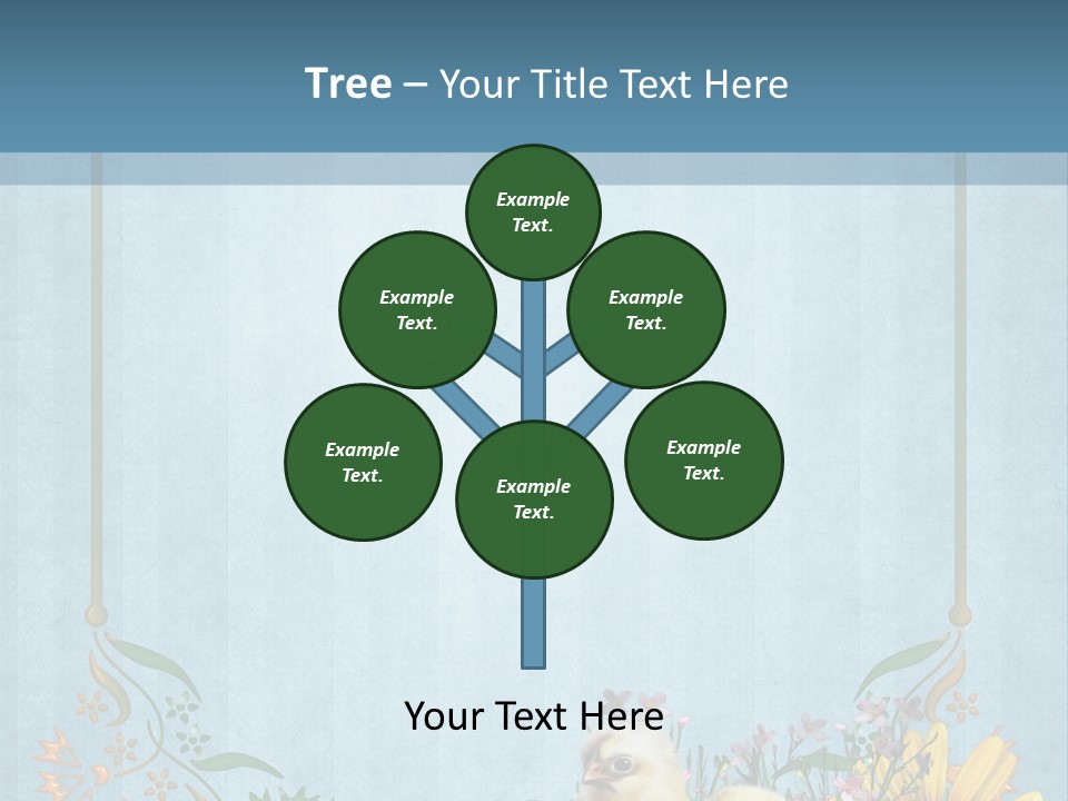 Niebieski Wiosna Fantasy PowerPoint Template
