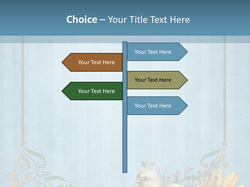 Niebieski Wiosna Fantasy PowerPoint Template
