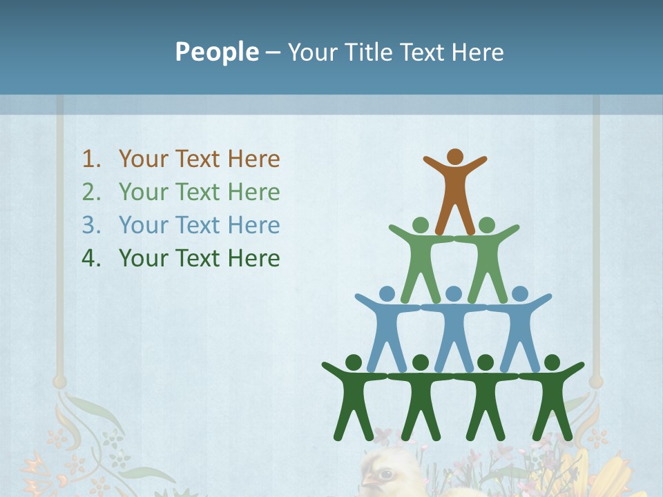 Niebieski Wiosna Fantasy PowerPoint Template